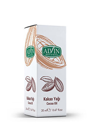 Kakao Yağı, Soğuk Sıkım, %100 Saf Ve Doğal, 20 ml