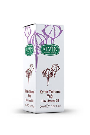 Keten Tohumu Yağı, Soğuk Sıkım, %100 Saf Ve Doğal, 20 ml