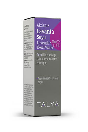 Akdeniz Lavanta Suyu, %100 Saf, Doğal Ve Katıksız, Sprey Şişe, Ferahlatıcı Etkili Tonik, 50 ml