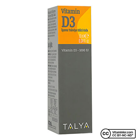 Vitamin D3 Içeren Takviye Edici Gıda Damla, 1000 Iu, 10 ml