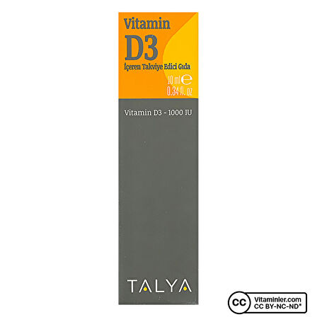 Vitamin D3 Içeren Takviye Edici Gıda Damla, 1000 Iu, 10 ml