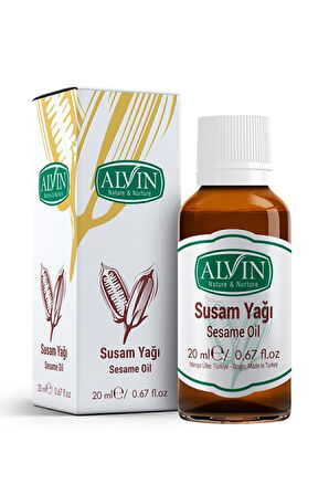 Susam Yağı, Soğuk Sıkım, %100 Saf Ve Doğal, 20 ml