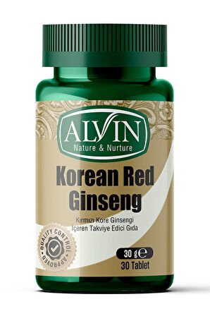 Korean Red Ginseng Kırmızı Kore Ginsengi Içeren Takviye Edici Gıda, 30 Tablet