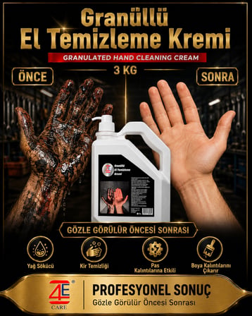 Granüllü Sanayi Tipi El Temizleme Kremi 3 kg (Kokulu)