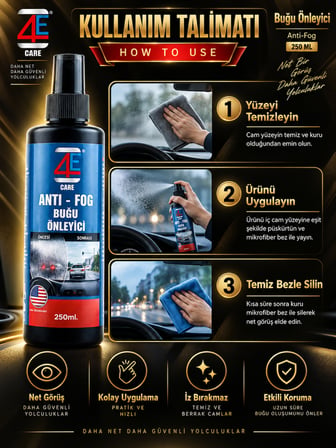 Buğu Önleyici 250 ml (Uzun Süre Etkili)