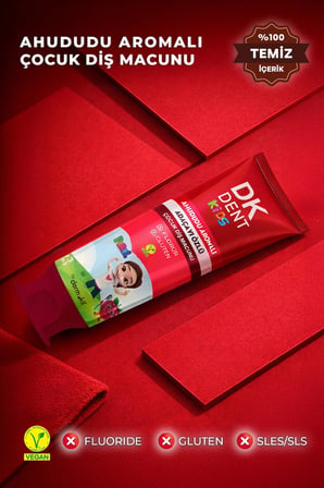 DKDENT Ahududu Aromalı Beyazlatma Vegan Diş Macunu 50 ml 