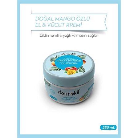 DERMOKİL Mango Özlü El ve Vücut Kremi 250 ml