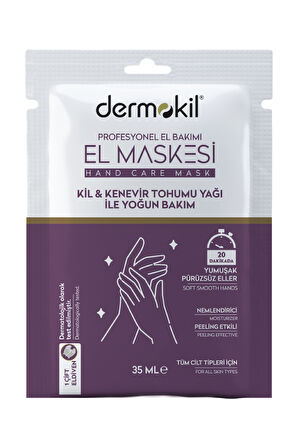 Dermokil Kil ve Kenevir Yağlı Peeling Etkili El Maskesi 35 ml 2 ' Li Set