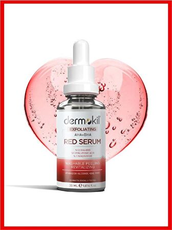 Dermokil Exfoliating Aha+Bha Red Nazik Peling Etkili Cilt Serumu  30 ml