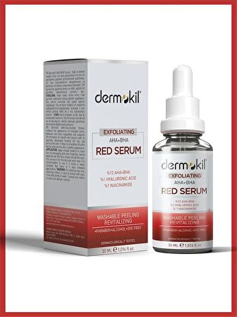 Dermokil Exfoliating Aha+Bha Red Nazik Peling Etkili Cilt Serumu  30 ml