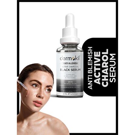 DERMOKİL Antı Blemısh Active Charcoal Black Serum 30 ml