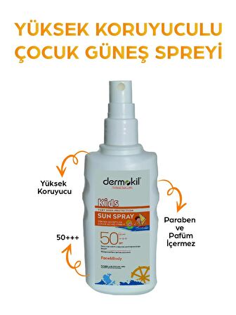 50+++SPF Yüksek Koruyucu Çocuk Güneş Spreyi 200 ml