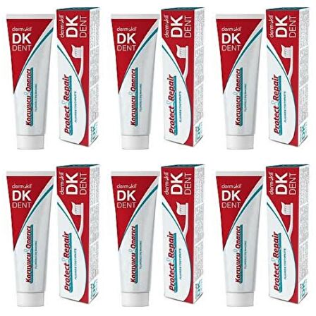 Dermokil DK Dent Florürlü Koruyucu Onarıcı Diş Macunu 6 x 100 ML