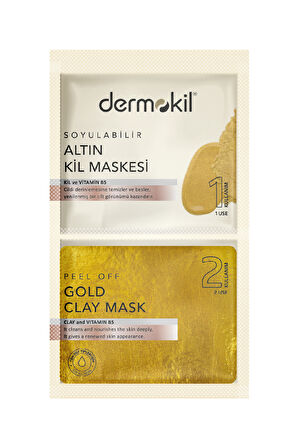 DERMOKİL  Soyulabilir Altın Maske 2* 7.5 ml