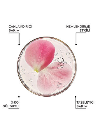 %100 Doğal Gül Suyu Canlandırıcı Nemlendirici Yüz Temizleme Jeli