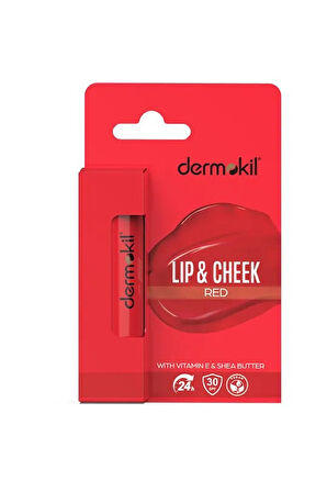 DERMOKİL Renkli Dudak ve Yanak Nemlendirici Bakım Kremi 30 spf Red