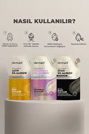 Dermokil Siyah Havyar Özlü Soyulabilir Doypack Maske 30 ml