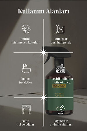 Maxrosa Natural Flower Room Spray Oda Koku Spreyi 500 ml