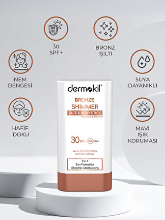 Bronze Shimmer Face&Body Stick SPF 30 Bronzlaştırıcı Etkili Stick Güneş Koruyucu