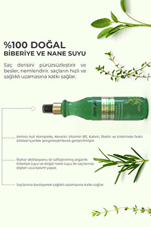 Dermokil %100 Doğal Biberiye ve Nane Suyu Saç Bakım Serisi