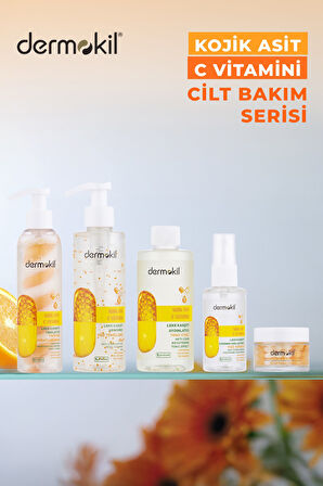 Dermokil Kojik Asit C Vitamini Leke Karşıtı Arındırıcı Yüz Temizleme Jeli 200 ml