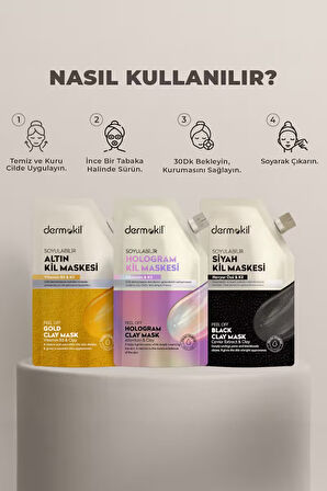 Dermokil Soyulabilir Hologram Kil Maske 50 ml