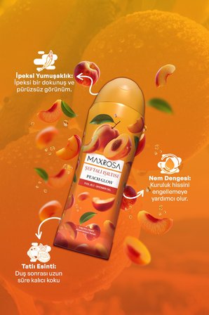 Maxrosa Şeftali Işıltısı Duş Jeli 600 ml x 4 Adet