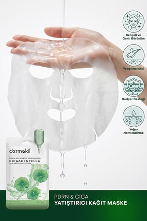 Dermokil PDRN & Cica Yatıştırıcı Kağıt Yüz Maskesi 25 g