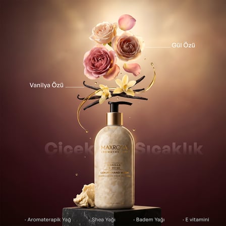 Maxrosa Aromatherapy Vanilla & Rose Sıvı Sabun 500 ml