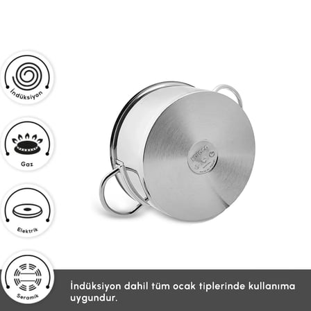 Karaca Platinium 17 Parça İndüksiyon Tabanlı Çelik Çeyiz Seti