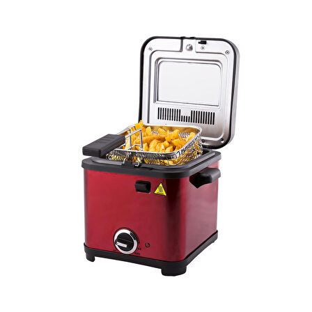 Cookplus Mini Fritöz 800-900 W Kırmızı 801