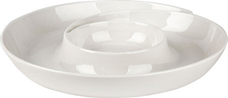 Karaca BPA Free Ivy 26,5 cm Servis Tabağı Modern Porselen 1 Yuvarlak Beyaz Servis Tabağı