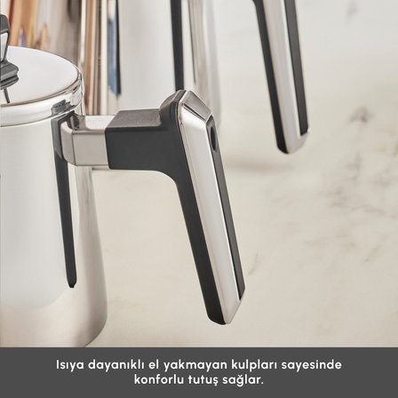 Karaca Powersteel Pro 316+ Space Midi Çelik İndüksiyon Tabanlı Çaydanlık Takımı