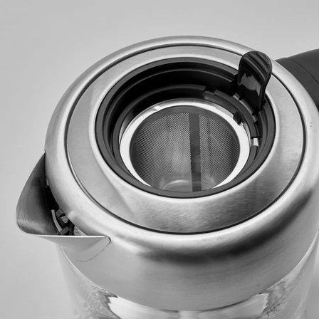 Karaca Cam Inox Bitki Çayı Makinesi ve Su Isıtıcı Kettle 2202,Led Işıklı, Yüksek Borosilikat Gövde, Paslanmaz Çelik