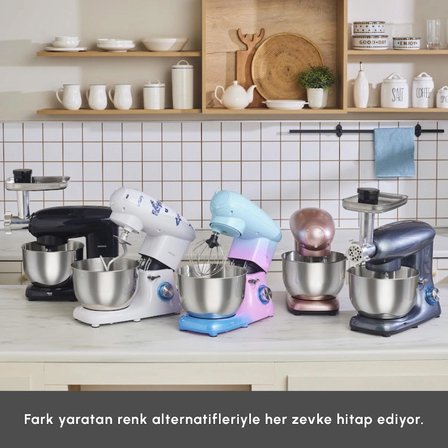 Karaca Multichef Kıyma Çekme /Sucuk-Sosis/İçli Köfte Aparatlı Hamur Yoğurma Makinesi Antrasit 1900W 5,5L