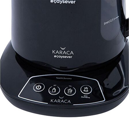 Karaca Çay Sever Konuşan 1700 W Cam Demlikli Plastik 1.5 lt Elektrikli Çay Robotu 