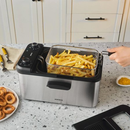 Karaca Inox Yağ Filtreli Zamanlayıcılı Fritöz XL 3,2L