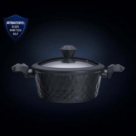 Karaca Biodiamond Antibakteriyel Kulp İndüksiyon Tabanlı Tencere 24 Cm