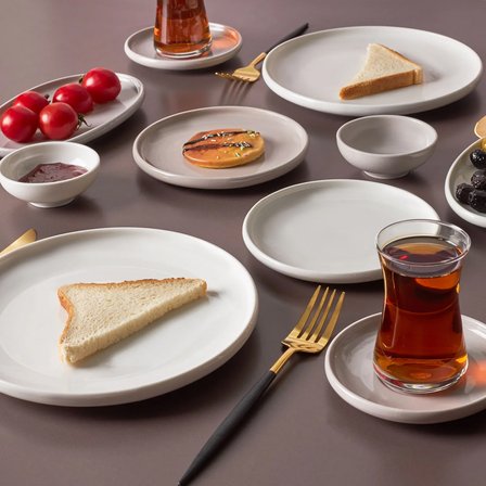 Karaca Cordelia Porselen 26 Parça 6 Kişilik Kahvaltı/Servis Takımı Grey