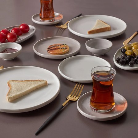 Karaca Cordelia Porselen 26 Parça 6 Kişilik Kahvaltı/Servis Takımı Grey