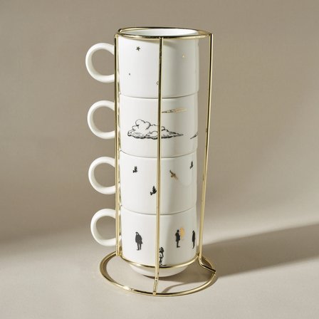 Karaca X İst Collection  Galata 4 Parça Standlı Mug Kupa