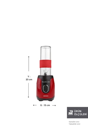 Karaca Blendfit Go Personal 550 W Red Kişisel Smoothie Blender KUTUSUZ TEŞHİR
