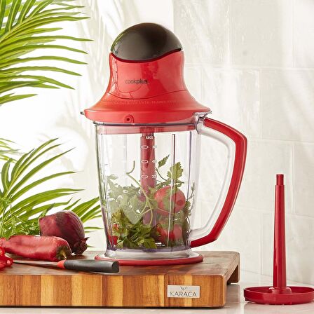 Cookplus Xxl 4001 Retro Kırmızı 4 Bıçaklı Elektrikli 1,5 lt Doğrayıcı Rondo