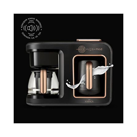 Karaca Hatır Plus Mod 5 In 1 Konuşan Kahve Makinesi Black Copper