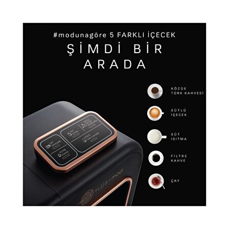 Karaca Hatır Plus Mod 5 In 1 Konuşan Kahve Makinesi Black Copper