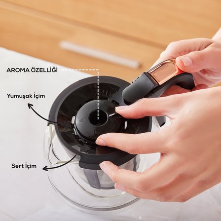 Karaca Hatır Plus 5 in 1 Konuşan Közde ve Sütlü Türk Kahvesi ve Filtre Kahve Makinesi Rosie Brown