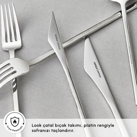 Karaca Red Carpet Collection 316 Premium Look Platin 12 Kişilik 84 Parça Çatal Kaşık Bıçak Takımı