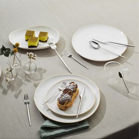 Karaca Red Carpet Collection 316 Premium Moongate Platin 12 Kişilik 84 Parça Çatal Kaşık Bıçak Takımı