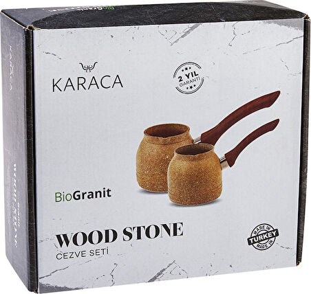 Karaca Woodstone Biogranit 2'li Cezve Seti