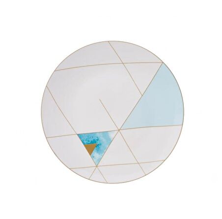 Karaca Aqua 24 Parça 6 Kişilik Modern Yuvarlak Porselen Yemek Takımı 